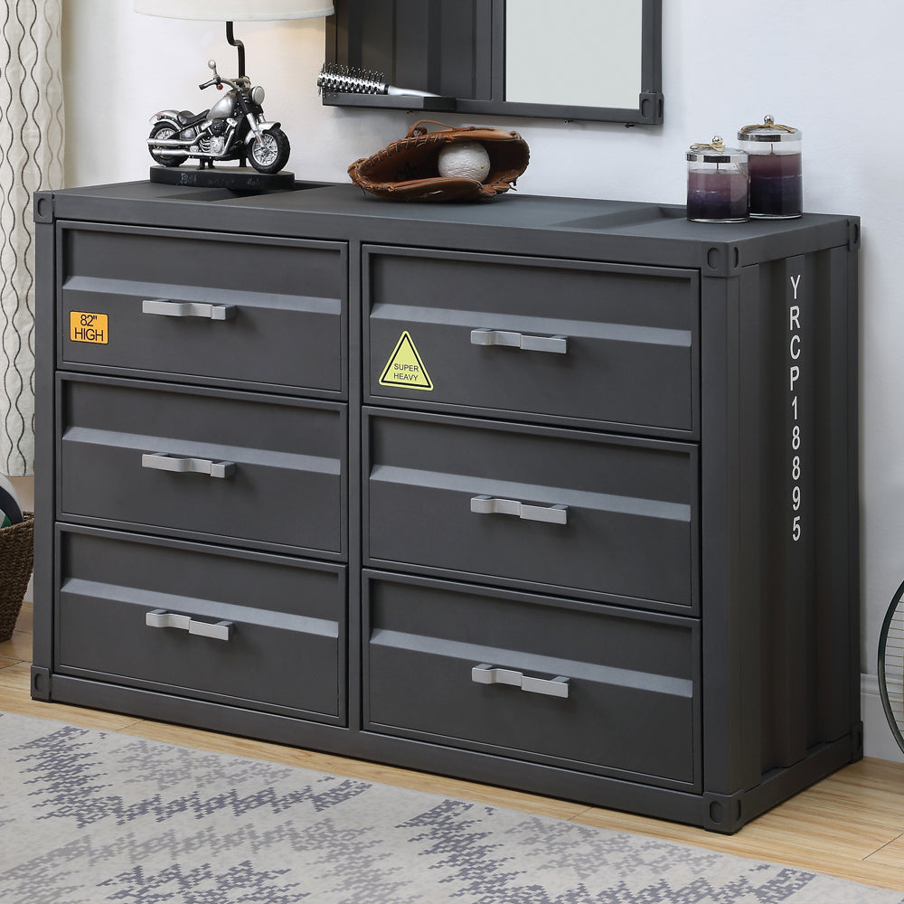 ACME Furniture Dressers - ACME Cargo Dresser, Gunmetal Finish