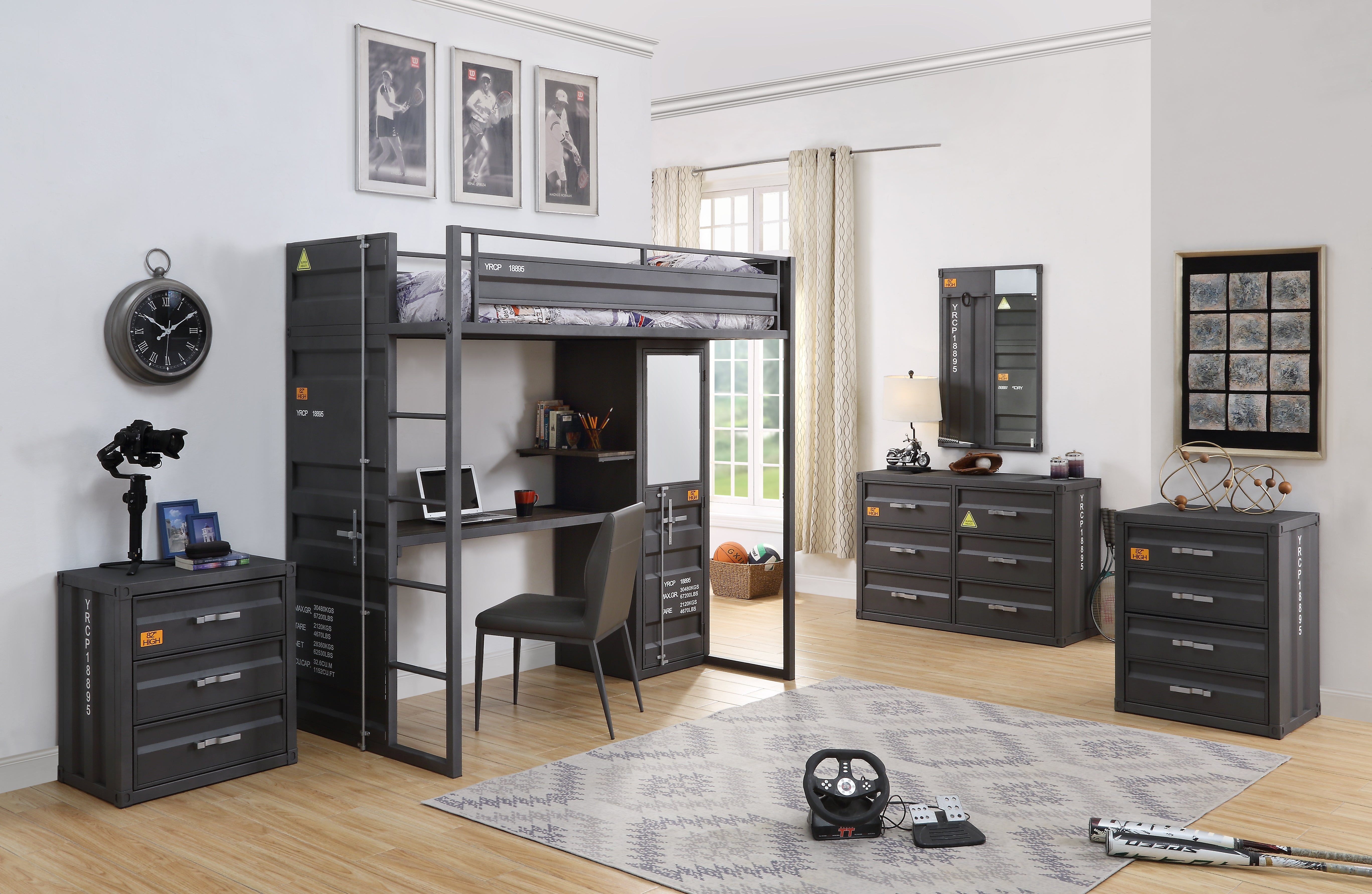 ACME Furniture Dressers - ACME Cargo Dresser, Gunmetal Finish