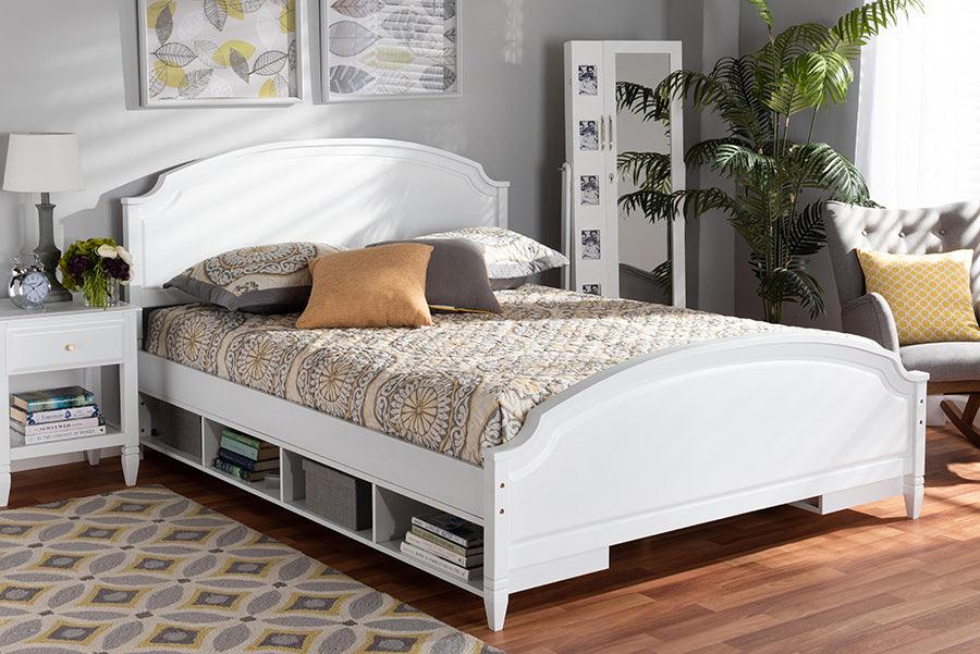 Wholesale Interiors Beds - Elise Queen Storage Bed White