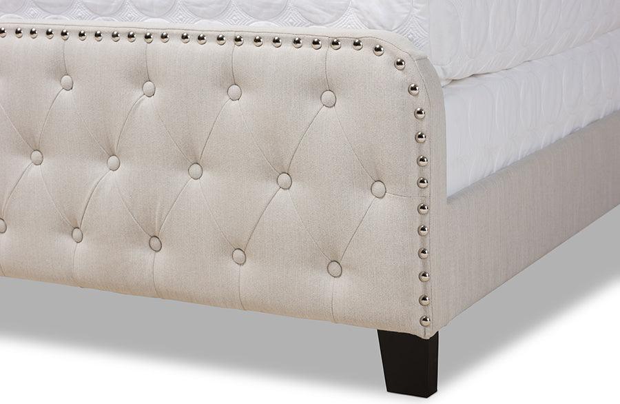 Wholesale Interiors Beds - Annalisa Queen Bed Beige & Black