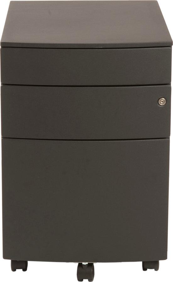 Euro Style File Cabinets - Floyd 3 Drawer File Cabinet in Black
