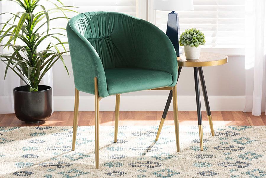 Wholesale Interiors Dining Chairs - Ballard Glamour Dining Chair Green & Gold