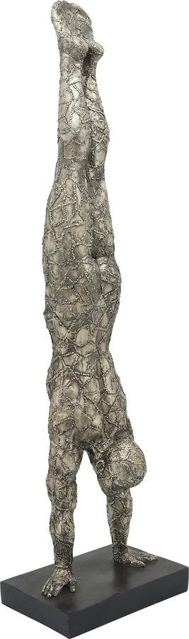 Sagebrook Home Decorative Objects - Resin, 37"H Gymnast, Gunmetal