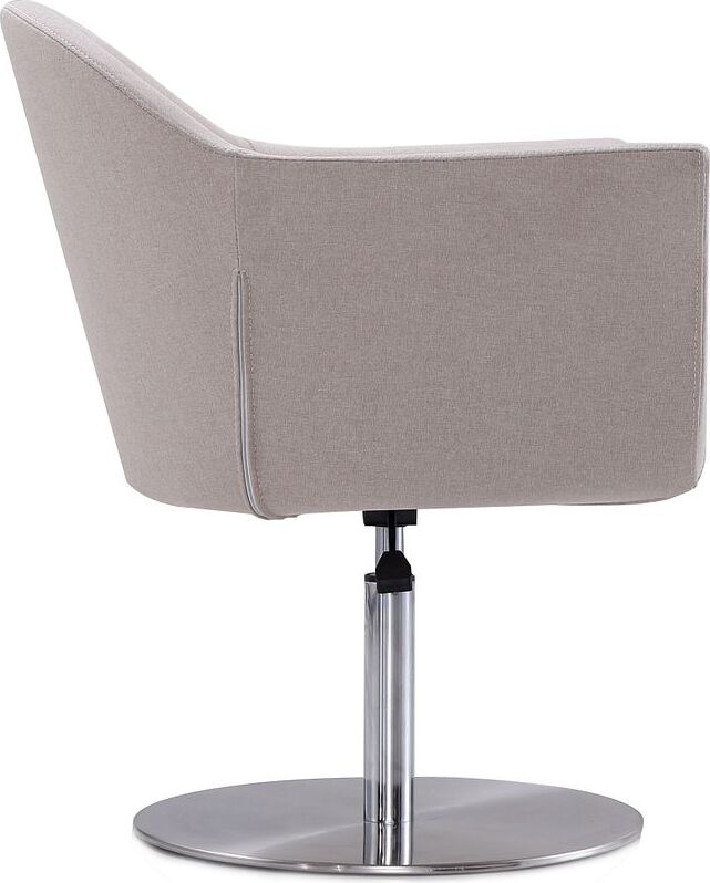 Manhattan Comfort Accent Chairs - Voyager Barley & Brushed Metal Woven Swivel Adjustable Accent Chair (Set of 2)