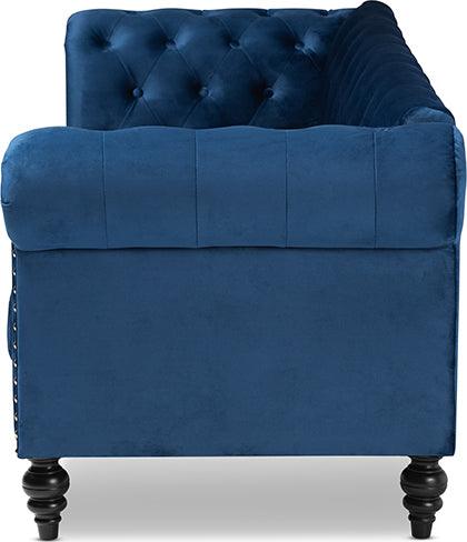 Wholesale Interiors Sofas & Couches - Emma Velvet Sofa Navy Blue