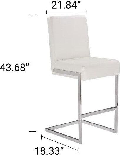 Wholesale Interiors Barstools - Toulan Counter Stool White (Set of 2)