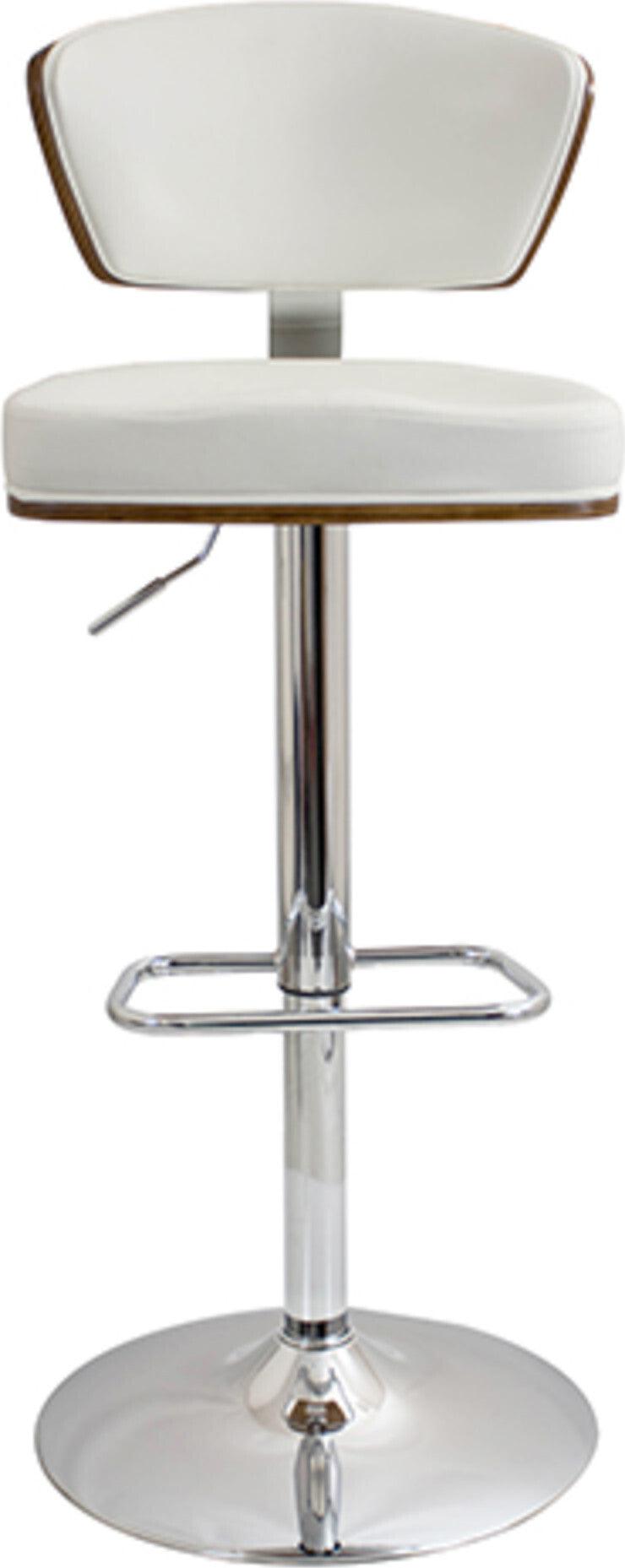 Lumisource Barstools - Ravinia Barstool Walnut & White