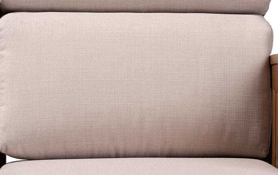 Wholesale Interiors Sofas & Couches - Charlotte Sofa Taupe & Walnut