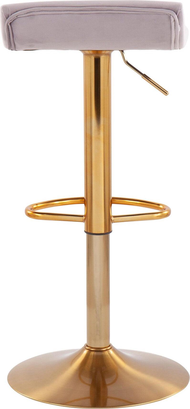 Lumisource Barstools - Ale Barstool Gold & Silver (Set of 2)