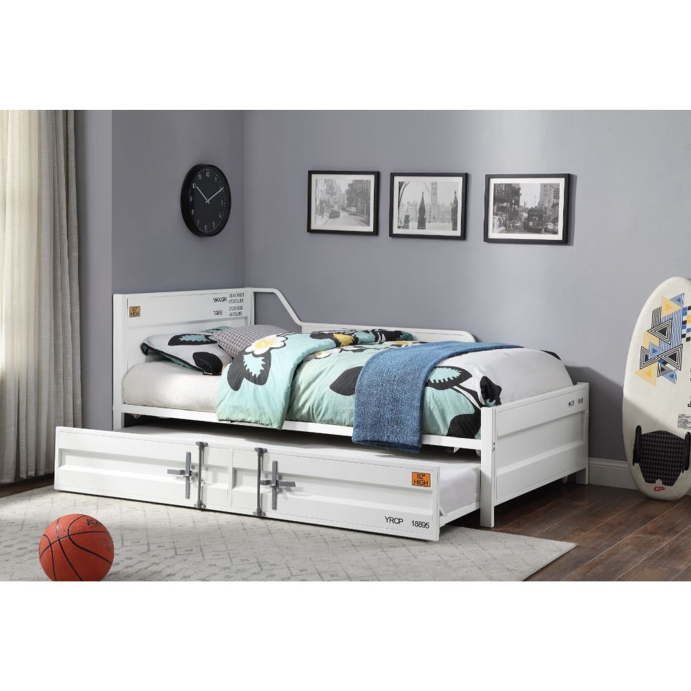 ACME Furniture Beds - Cargo Daybed & Trundle (Twin Size), White (1Set/1Ctn)