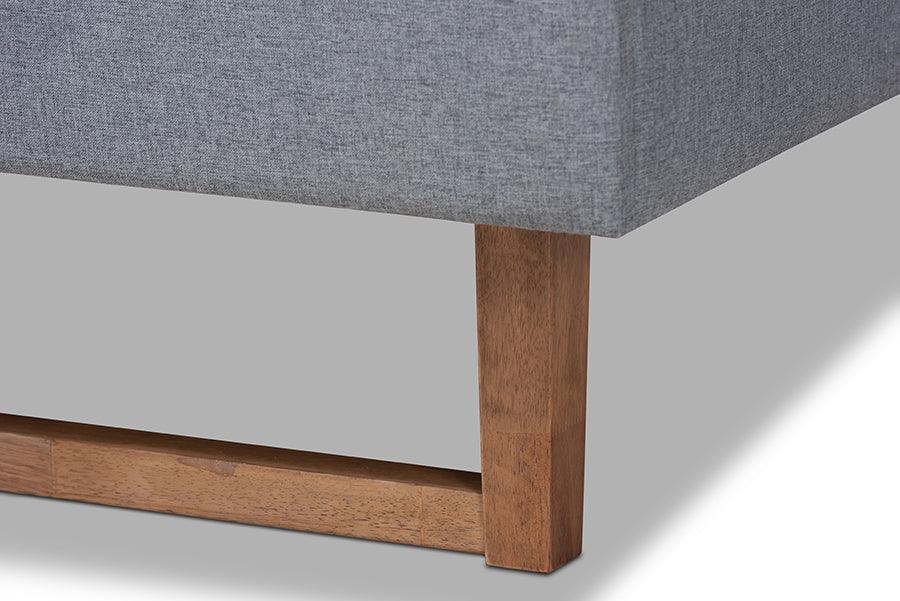 Wholesale Interiors Beds - Gabriela Queen Bed Dark Gray & Ash walnut