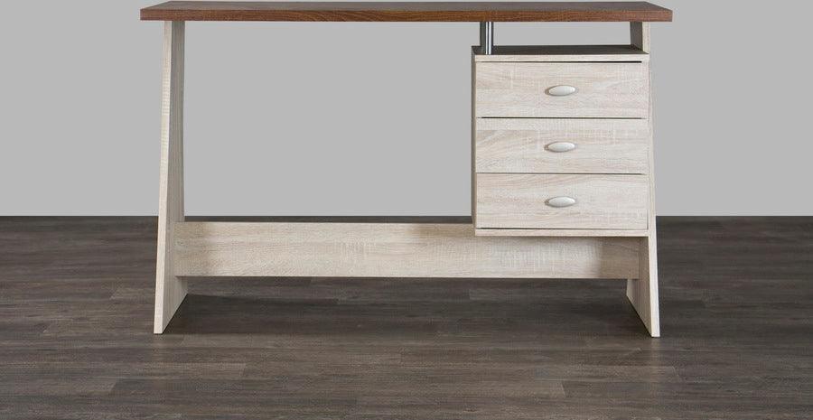 Wholesale Interiors Desks - Parallax Writing Desk Natural & Dark Brown