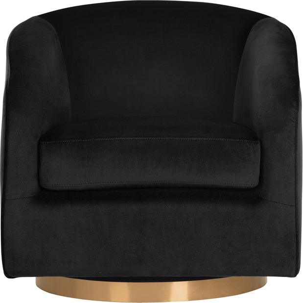 SUNPAN Accent Chairs - Hazel Swivel Lounge Chair Gold Black Sky