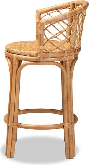 Wholesale Interiors Barstools - Orchard Modern Bohemian Natural Brown Rattan Counter Stool