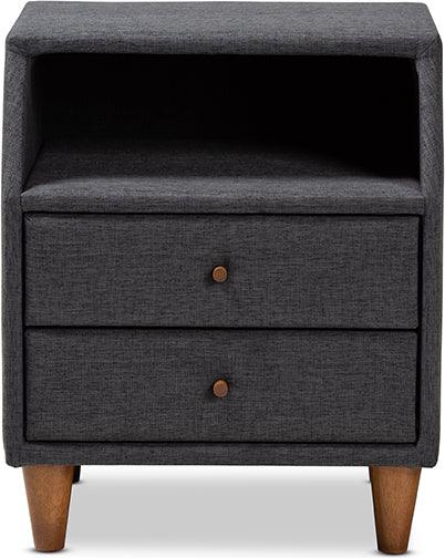 Wholesale Interiors Nightstands & Side Tables - Claverie Nightstand Charcoal
