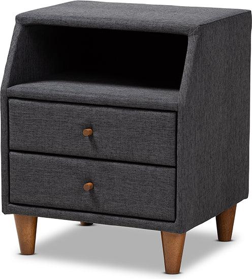 Wholesale Interiors Nightstands & Side Tables - Claverie Nightstand Charcoal