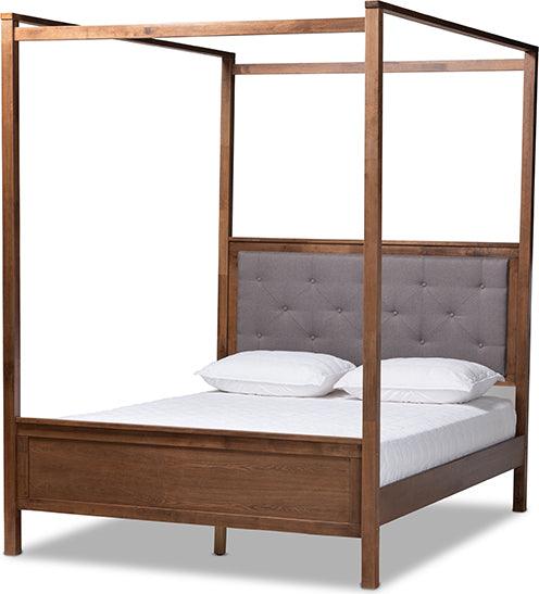 Wholesale Interiors Beds - Natasha King Bed Gray & Walnut Brown