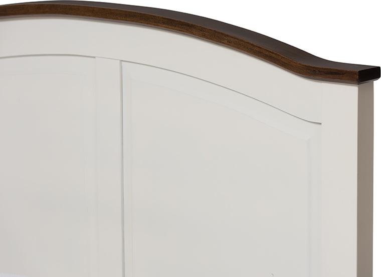 Wholesale Interiors Beds - Harry Classic Butter Milk And Walnut Finishing Twin Size Platform Bed