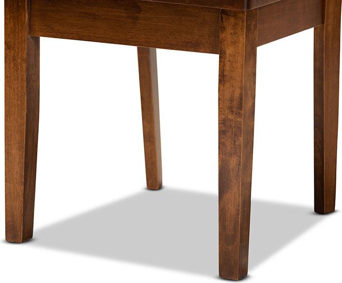 Wholesale Interiors Dining Chairs - Caron Walnut Brown Finished Wood 2-Piece Dining Chair Set