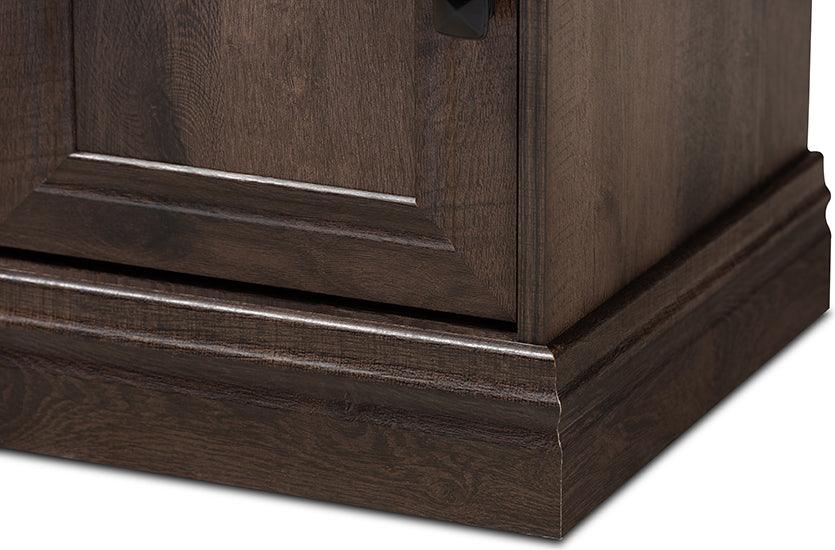 Wholesale Interiors Nightstands & Side Tables - Nolan 1 Drawer Nightstand Brown & Black