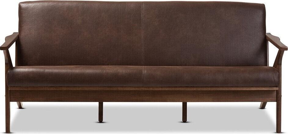 Wholesale Interiors Sofas & Couches - Bianca Sofa Walnut & Dark Brown