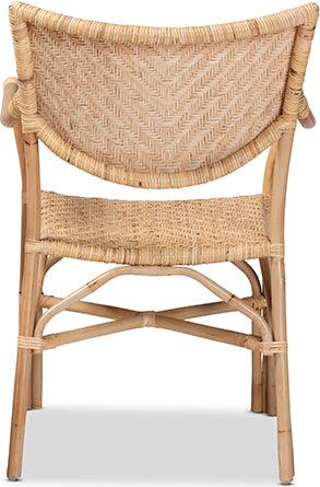 Wholesale Interiors Dining Chairs - Damani Modern Bohemian Natural Brown Finished Rattan Dining Chair