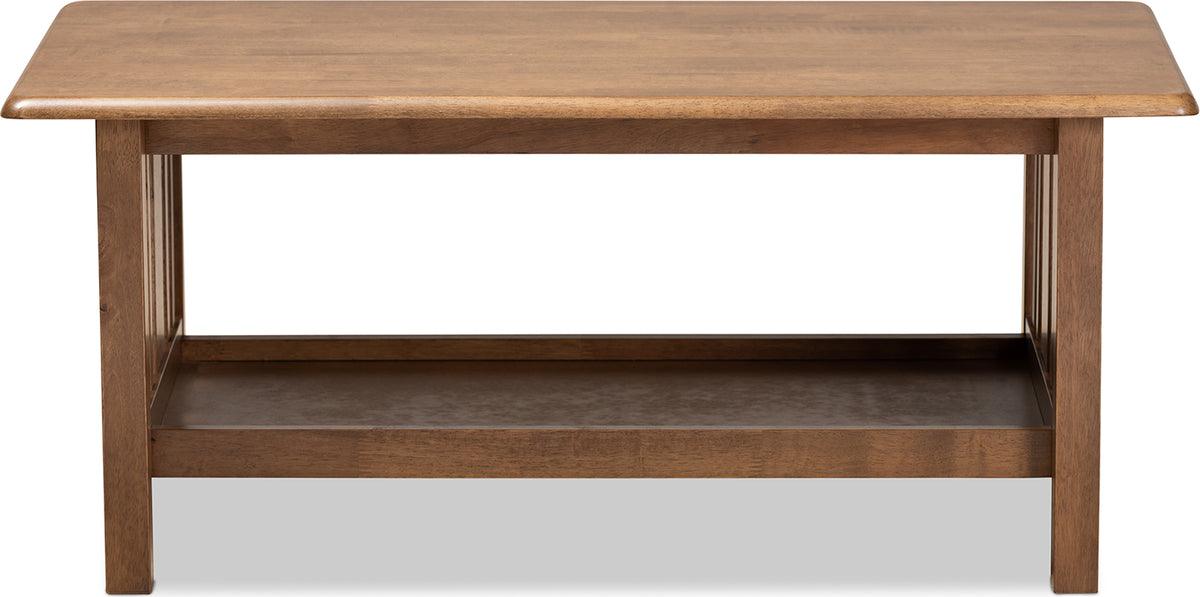 Wholesale Interiors Coffee Tables - Rylie Walnut Brown Finished Rectangular Wood Coffee Table