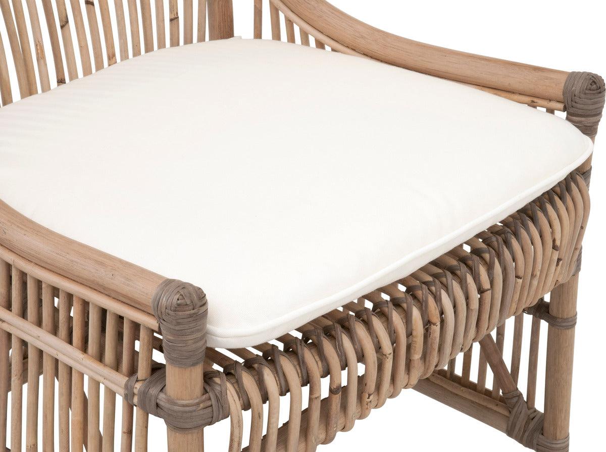 Essentials For Living Dining Chairs - Spindle Dining Chair Matte Gray Rattan & Matte Gray Binding