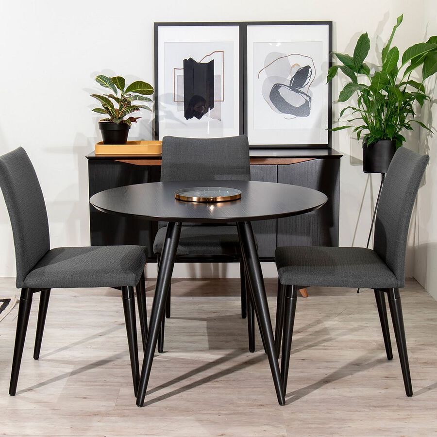 Manhattan Comfort Dining Tables - Athena 35.43 Round Dining Table in Black