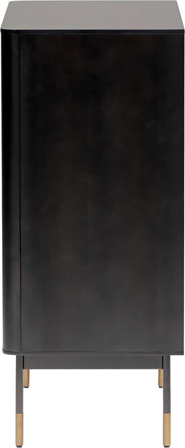 Euro Style Buffets & Cabinets - Miriam 33" Cabinet Black & Natural