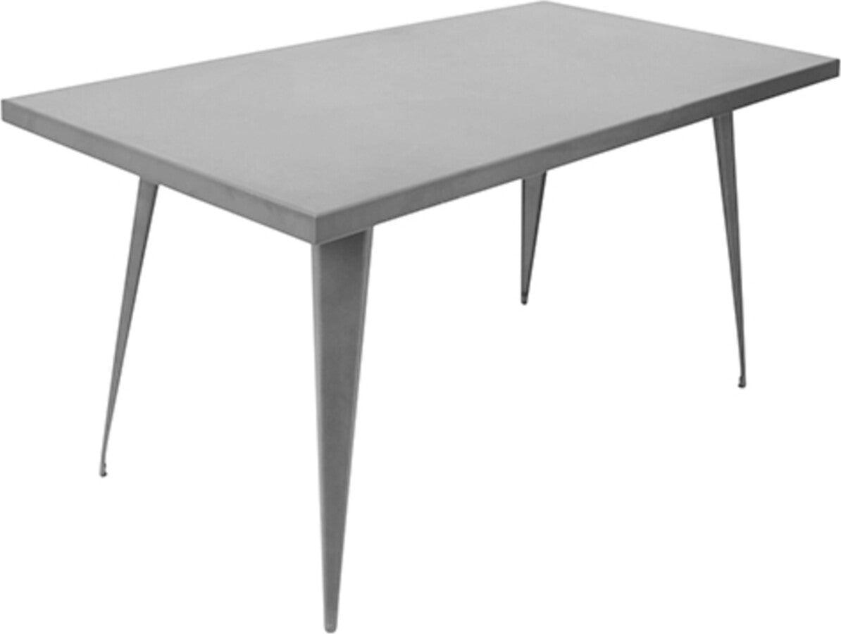 Lumisource Dining Tables - Austin Industrial Dining Table in Matte Grey