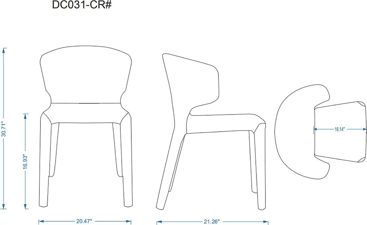 Manhattan Comfort Dining Chairs - Conrad Cream Faux Leather Dining Chair (Set of 2)