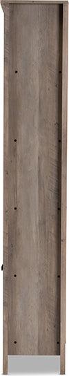 Wholesale Interiors Bookcases & Display Units - Derek Modern and Contemporary Transitional Rustic Oak Finished Wood 2-Door Bookcase
