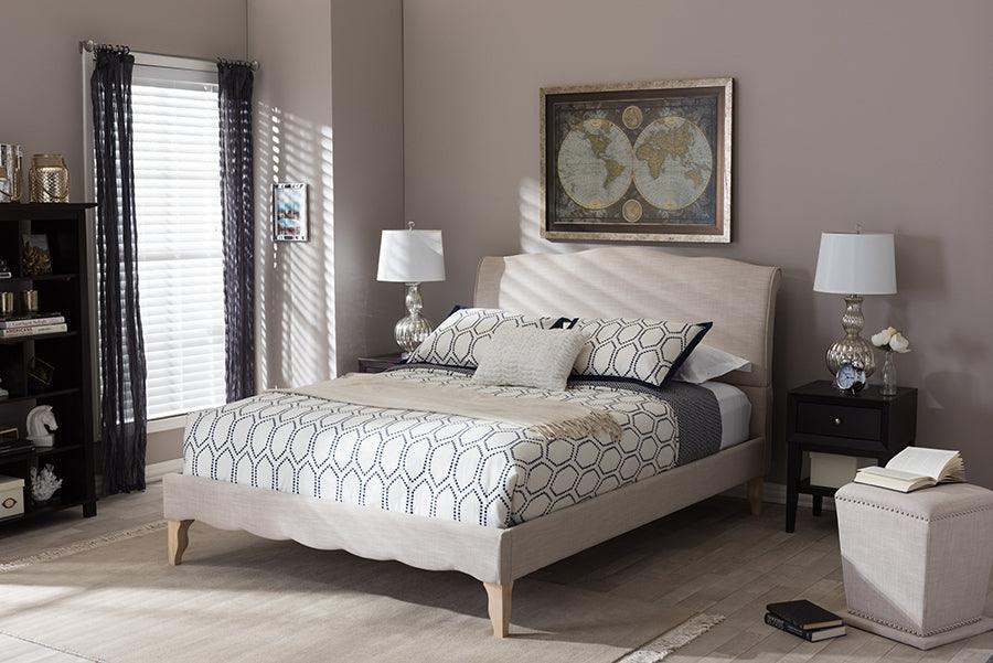 Wholesale Interiors Beds - Fannie Queen Bed Beige