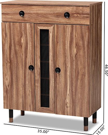 Wholesale Interiors Shoe Storage - Valina Modern and Contemporary 2-Door Wood Entryway Shoe Storage Cabinet with Drawer