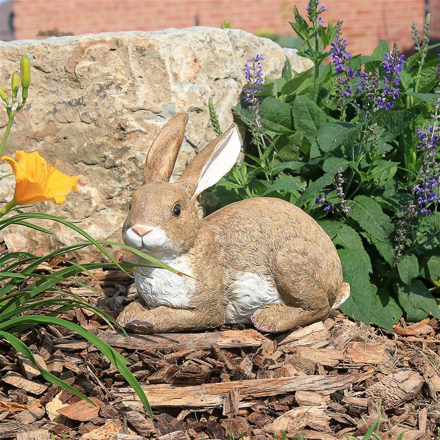 Design Toscano Garden Lovers Gifts - Bashful The Lying Down Bunny Statue