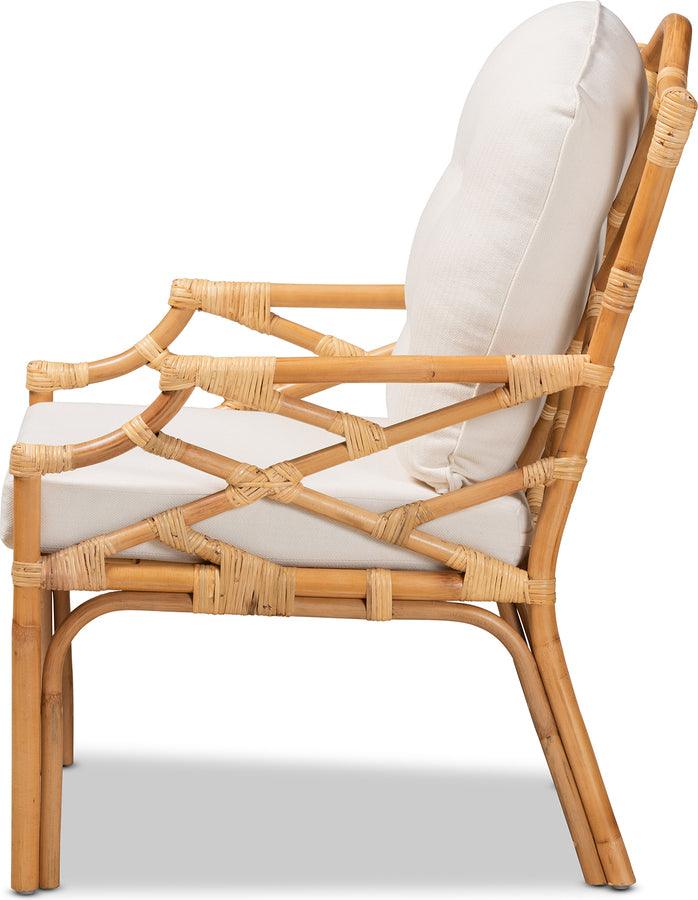 Wholesale Interiors Accent Chairs - Sonia Modern and Contemporary Natural Finished Rattan Armchair