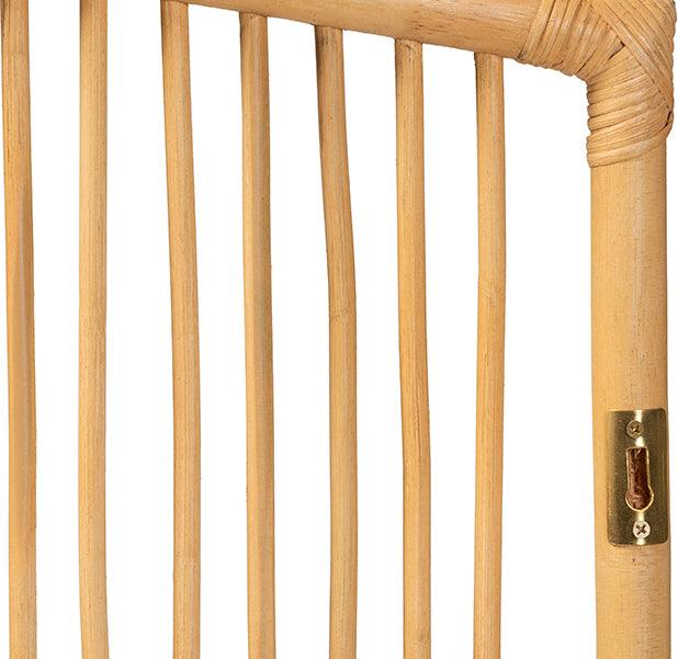 Wholesale Interiors Headboards - Malvina Modern Bohemian Natural Brown Rattan Queen Size Wall-mount Headboard
