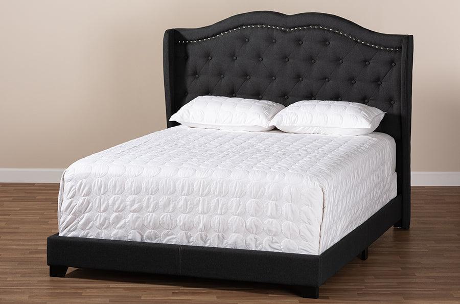 Wholesale Interiors Beds - Aden Queen Bed Charcoal Gray