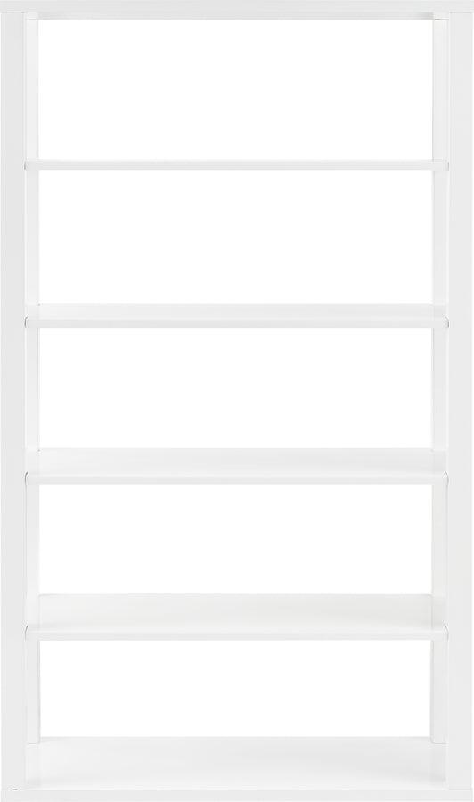 Euro Style Bookcases & Display Units - Tresero 40-Inch Shelving Unit in High Gloss White