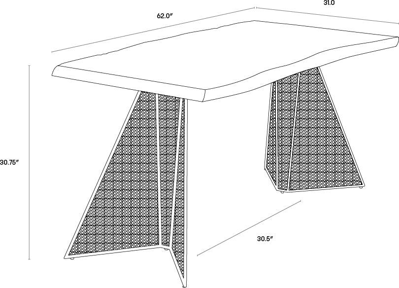 SUNPAN Desks - Mickey Desk Brown Wood