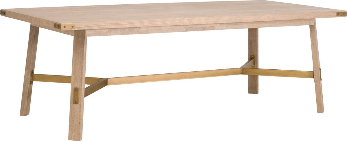 Essentials For Living Dining Tables - Klein Dining Table Honey Oak, Brushed Gold
