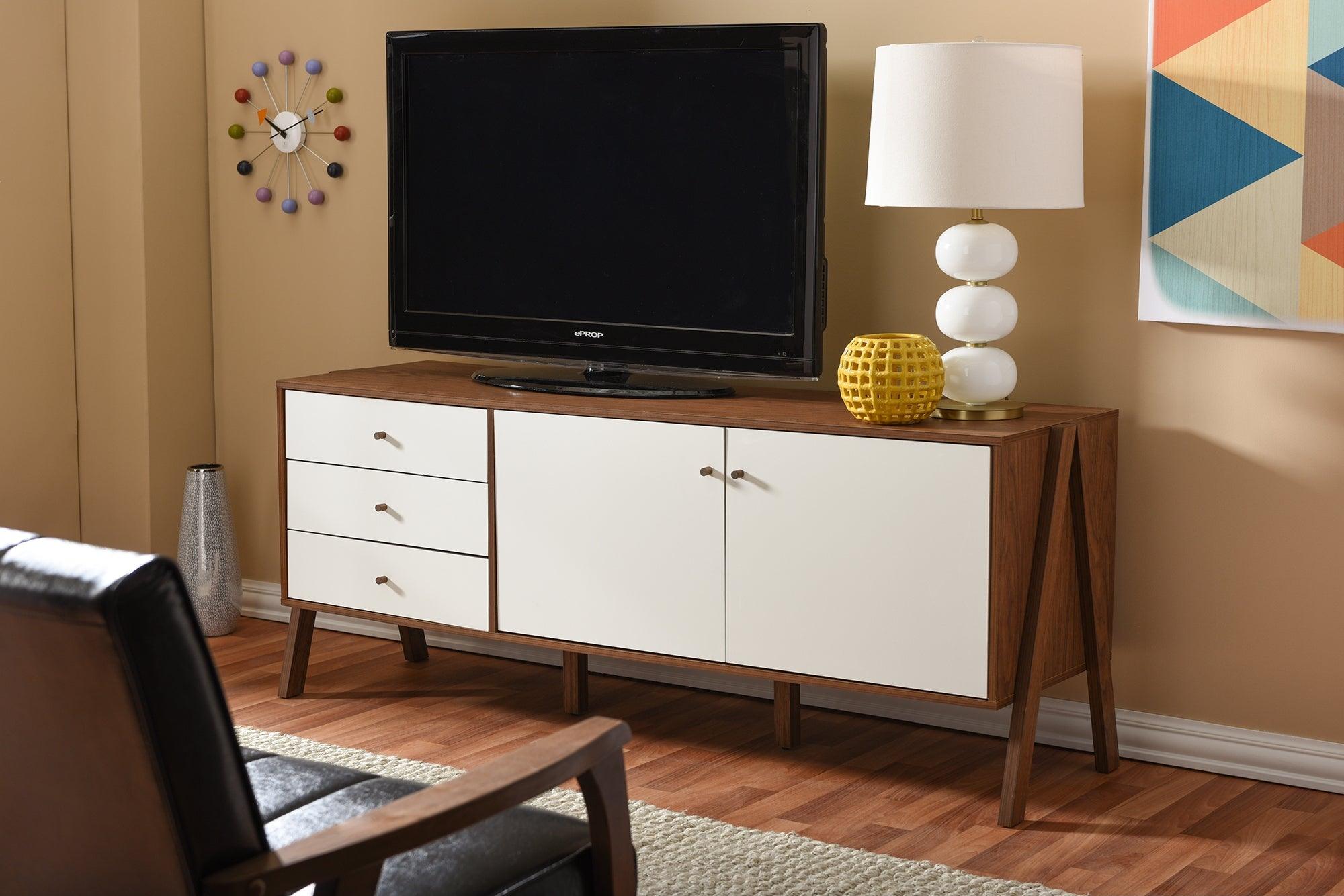 Wholesale Interiors Buffets & Sideboards - Harlow Sideboard White & Walnut