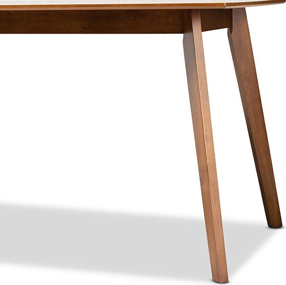 Wholesale Interiors Dining Tables - Maila Mid-Century Modern Transitional Walnut Brown Finished Wood Dining Table