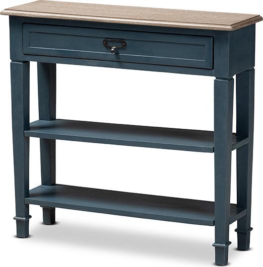 Wholesale Interiors Consoles - Dauphine French Provincial Blue Spruce Fiinished Wood Accent Console Table