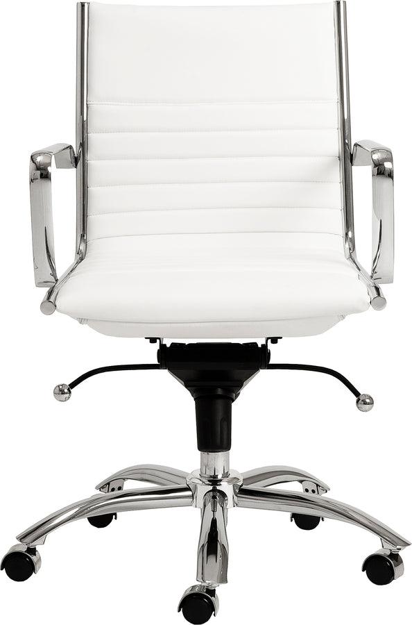 Euro Style Task Chairs - Dirk Low Back Office Chair White