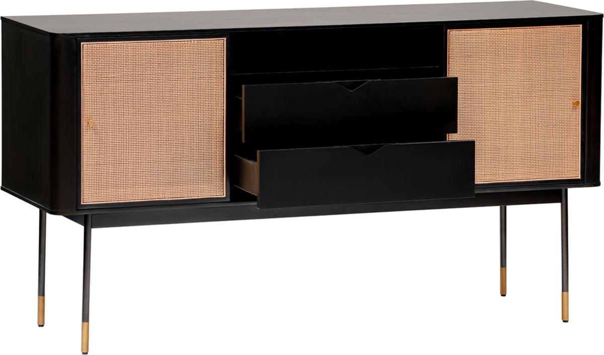 Euro Style Buffets & Cabinets - Miriam 59" Sideboard Black & Natural