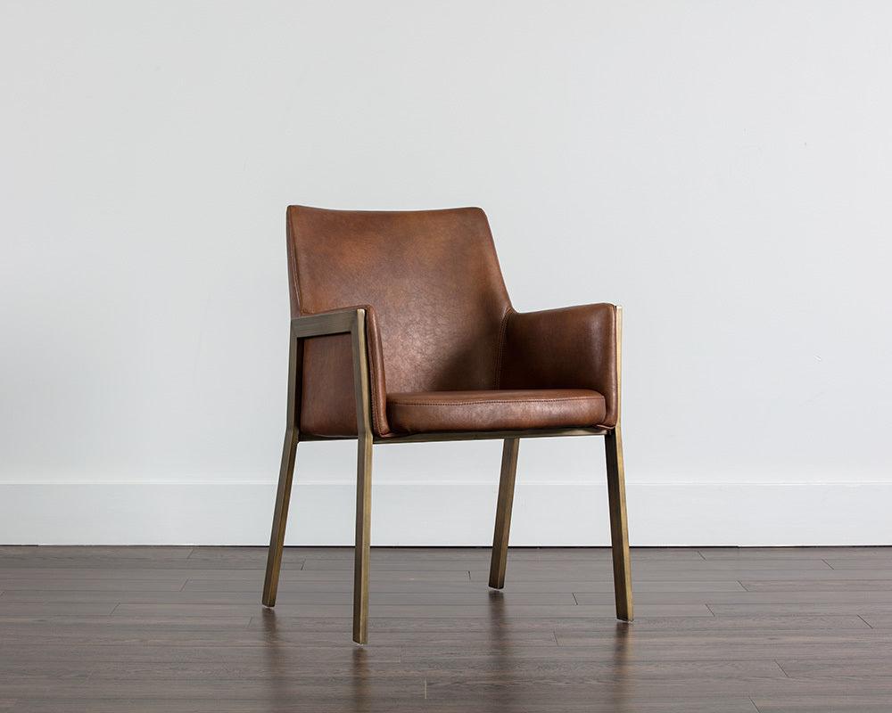 SUNPAN Dining Chairs - Bernadette Dining Armchair - Bravo Cognac