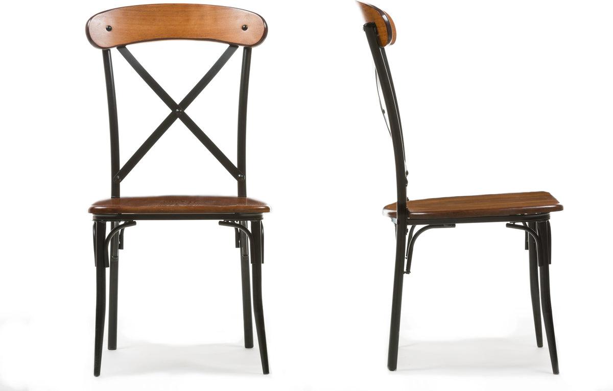 Wholesale Interiors Dining Chairs - Broxburn Light Brown Wood & Metal Dining Chair (Set of 2)