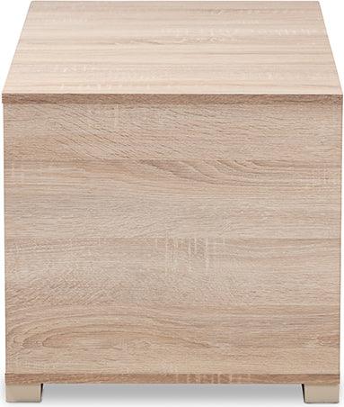Wholesale Interiors Cat Litter Box - Jasper Modern And Contemporary Oak Finished 2-Door Wood Cat Litter Box Cover House